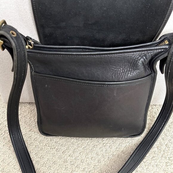 Coach Black Vintage Legacy Flap Bag Crossbody Leather Purse - Picture 2 of 14